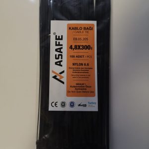 ASAFE 4,8x300 Plastik Kablo Bağı (100 Ad)